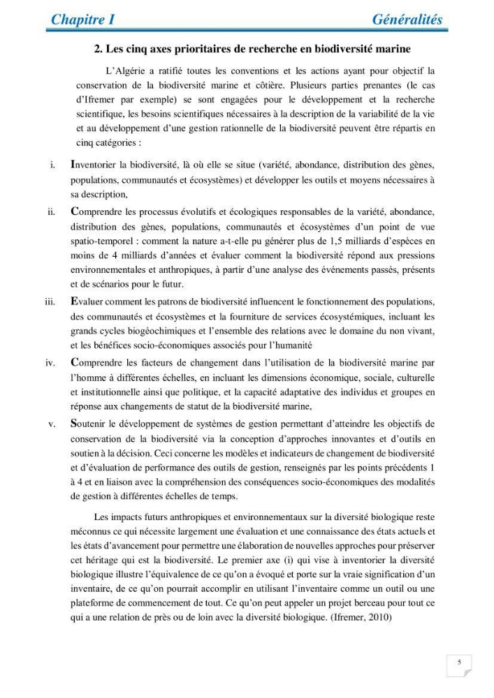 Inventaire des cnidaires de la côte Algérienne: