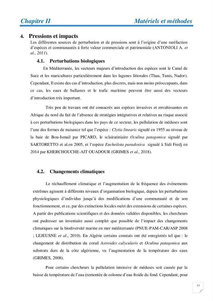 Inventaire des cnidaires de la côte Algérienne: