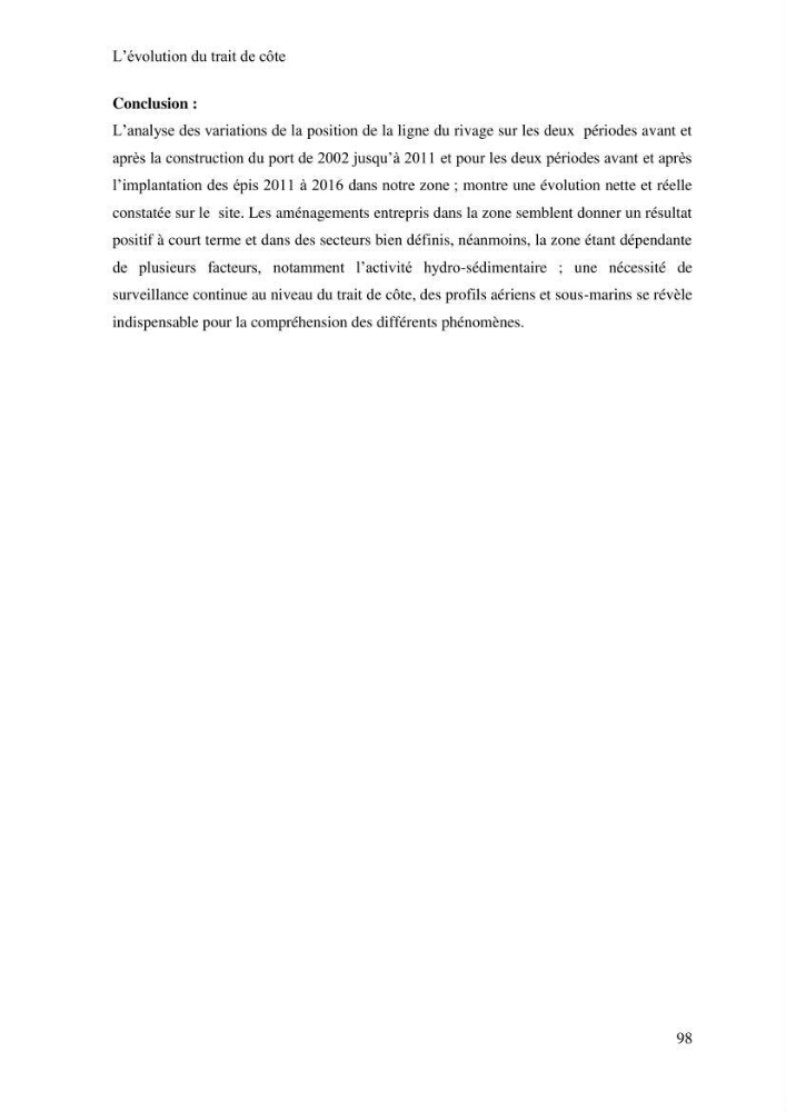 Impact des ouvrages portuaires sur l\'évolution d\'un littoral soumis à une forte dynamique sédimentaire