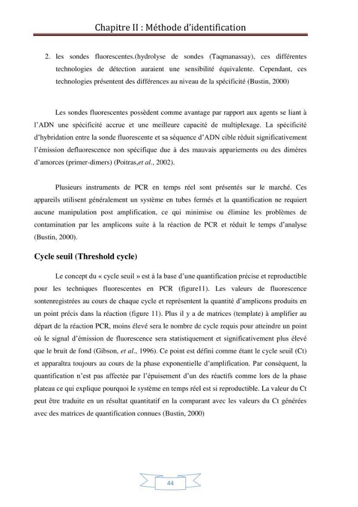 Recherche bibliographique sur les techniques de génétique moléculaire et leurs applications dans l\'identification des especes de poissons
