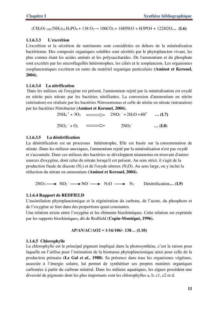 Les paramètres physico-chimiques de l\'eau de mer et de sédiment de la plage ouest de Sidi-Fredj: