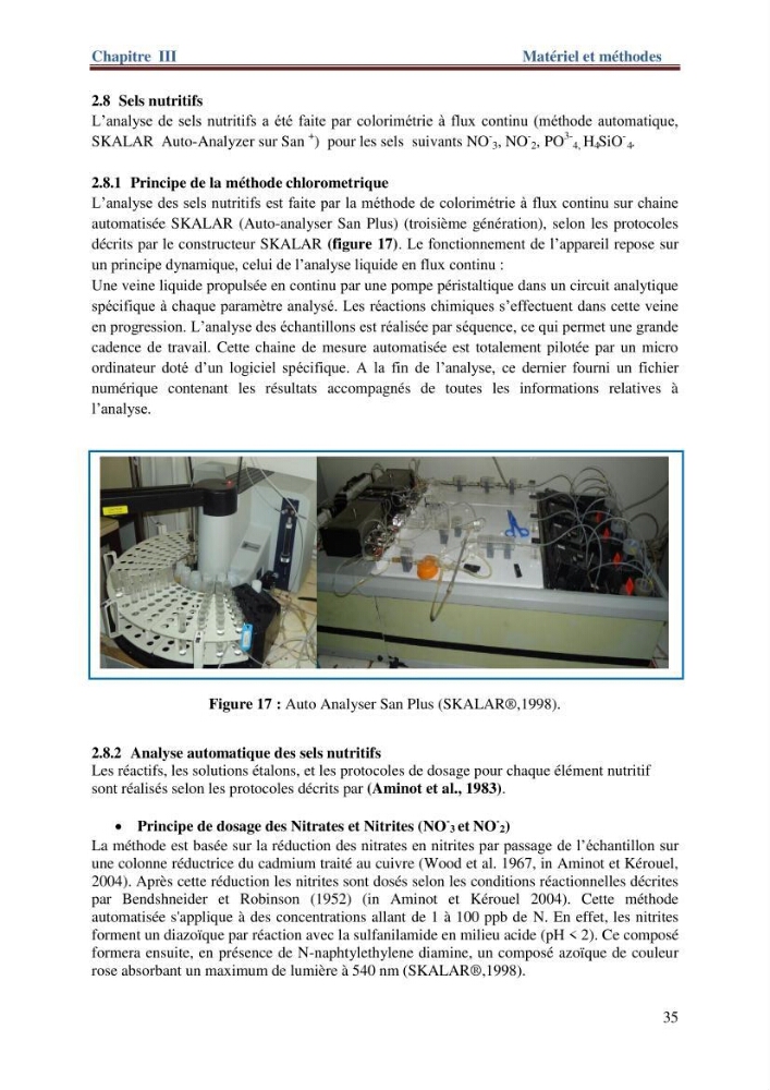 Les paramètres physico-chimiques de l\'eau de mer et de sédiment de la plage ouest de Sidi-Fredj: