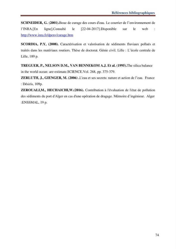 Les paramètres physico-chimiques de l\'eau de mer et de sédiment de la plage ouest de Sidi-Fredj: