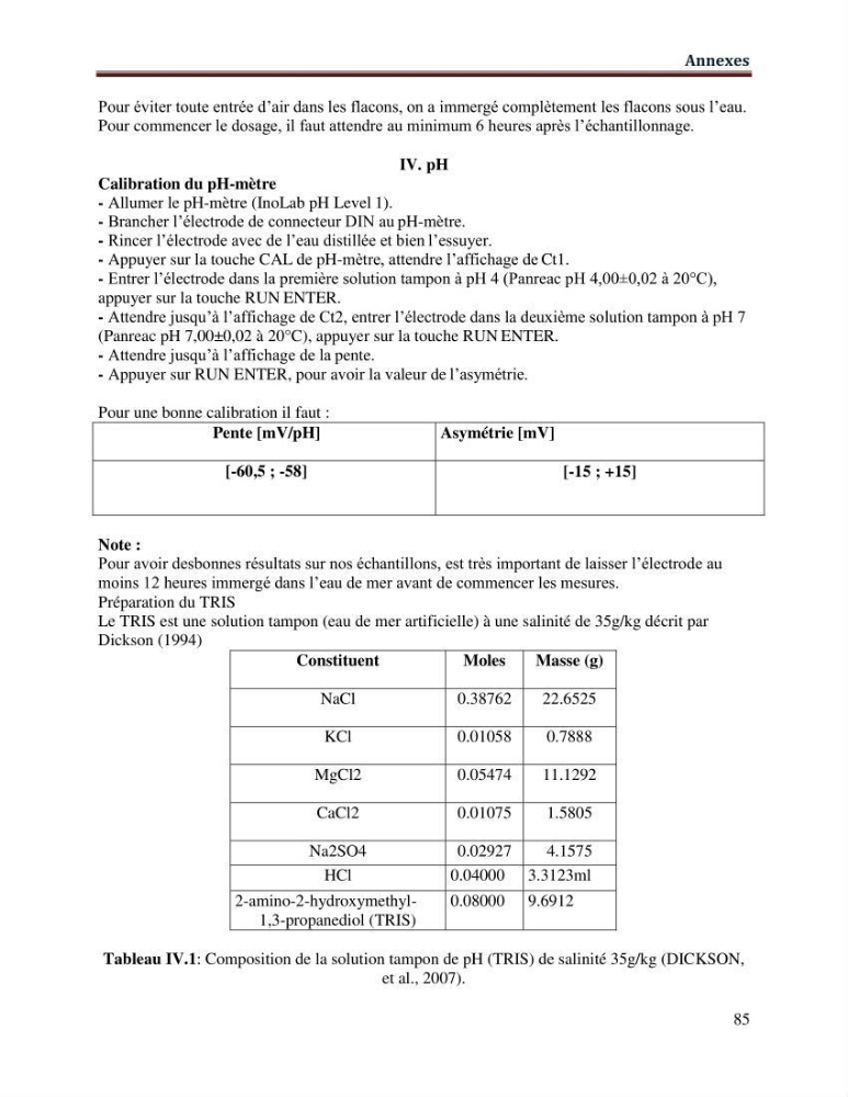 Les paramètres physico-chimiques de l\'eau de mer et de sédiment de la plage ouest de Sidi-Fredj: