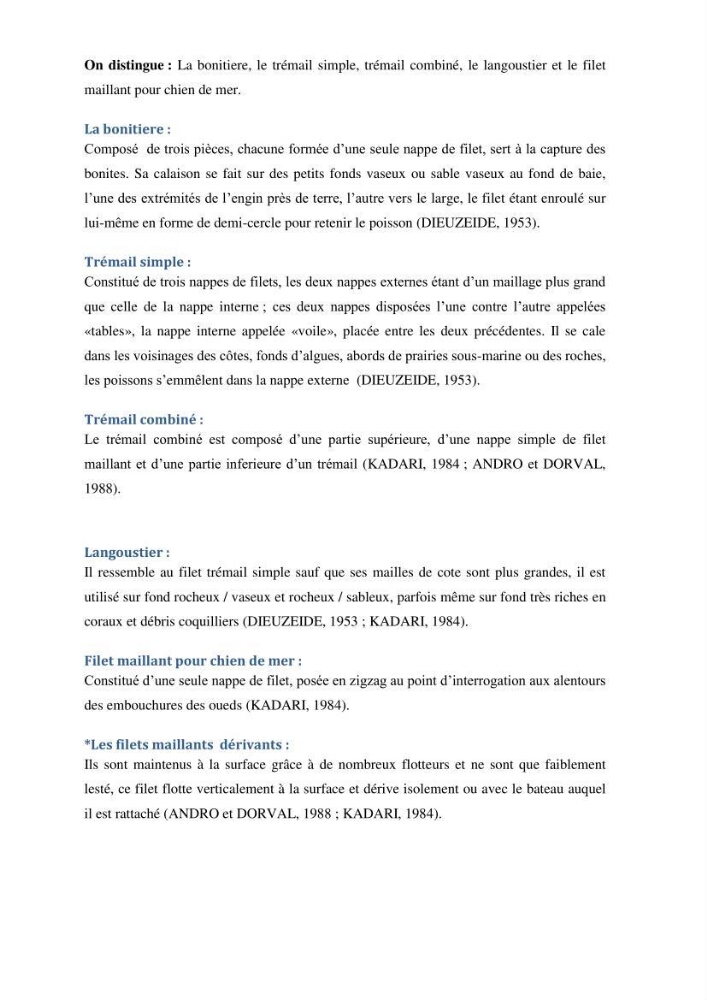 Analyse de l\'évolution de la flottille de pêche artisanale aux petits métiers du secteur centre algerien (Alger, Tipaza et Boumerdes).: