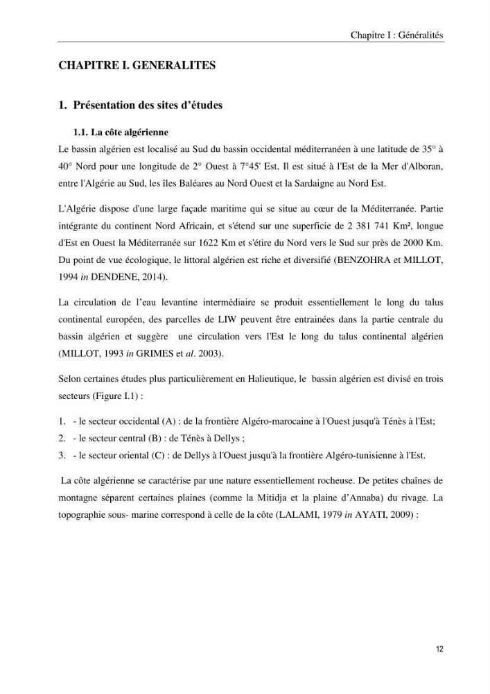 Inventaire et systematique des echinodermes de la côte Algérienne