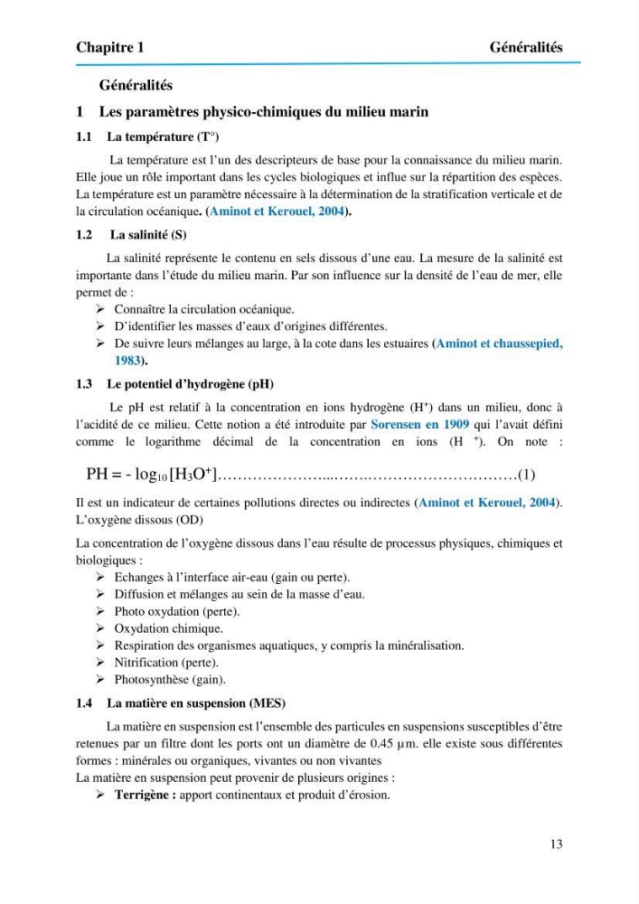 Evaluation de la pollution marine par les hydrocarbures dans le port d\'Alger