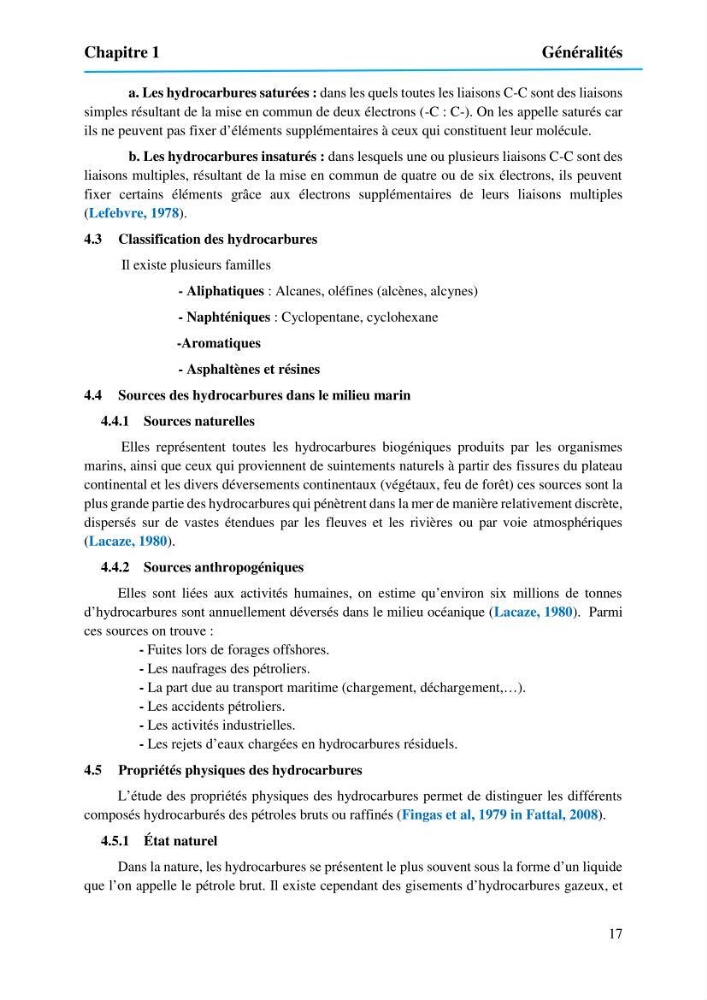 Evaluation de la pollution marine par les hydrocarbures dans le port d\'Alger
