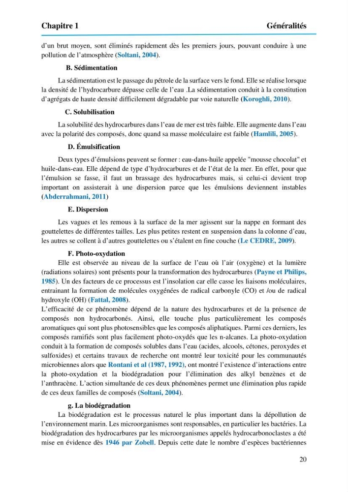 Evaluation de la pollution marine par les hydrocarbures dans le port d\'Alger