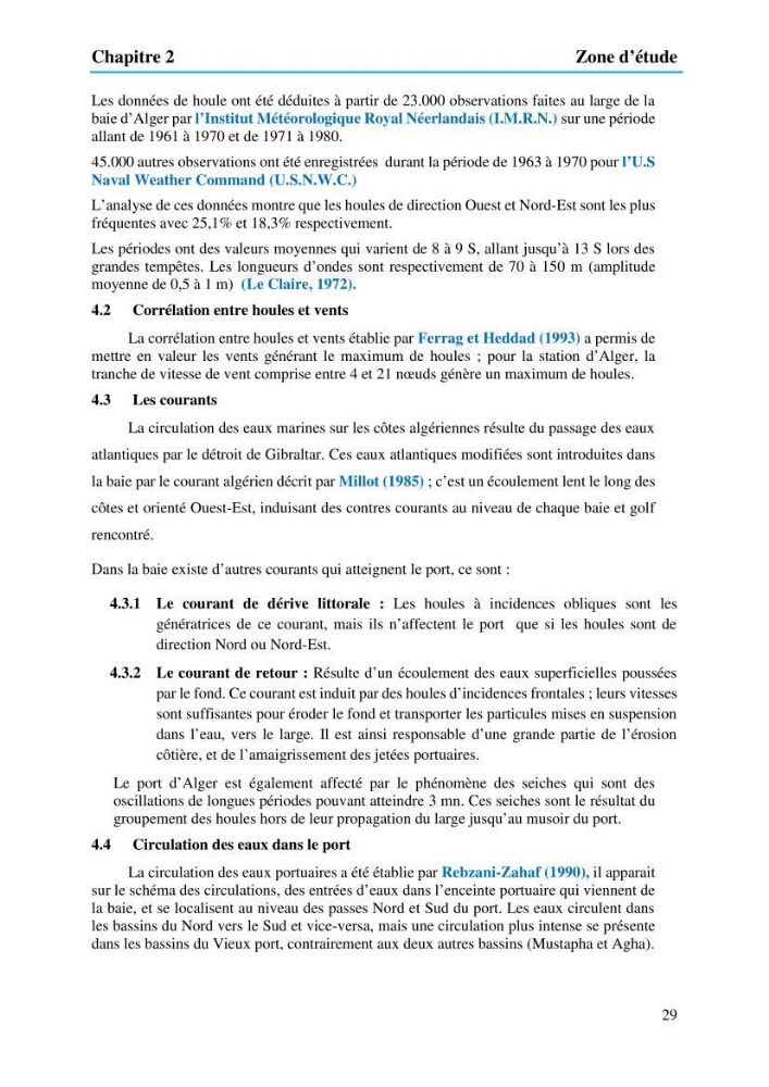 Evaluation de la pollution marine par les hydrocarbures dans le port d\'Alger