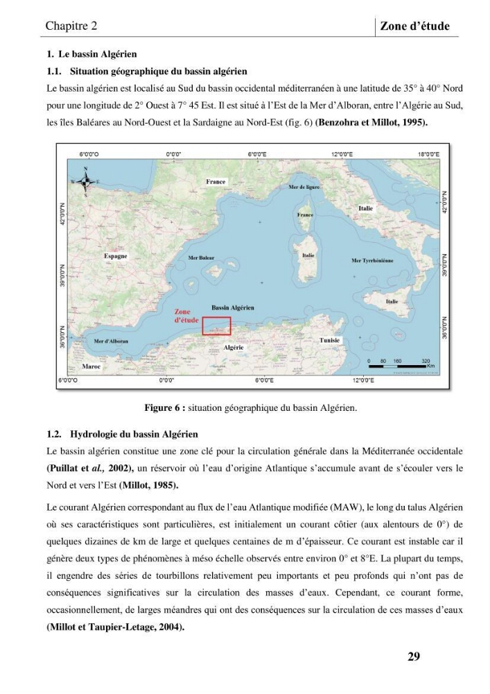 Les conditions physicochimiques au large des côtes centrales algériennes: contribution à l’étude des structures hydrologiques
