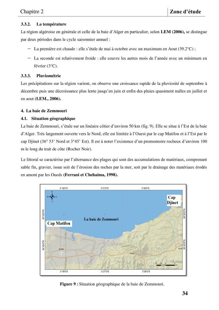 Les conditions physicochimiques au large des côtes centrales algériennes: contribution à l’étude des structures hydrologiques