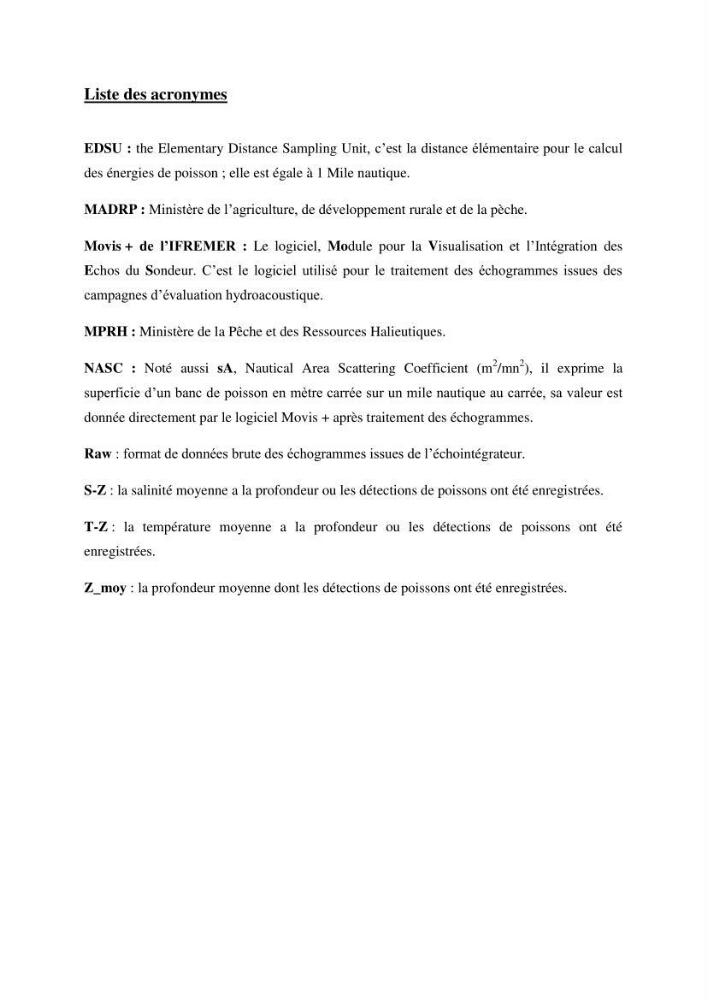 Les petits pélagiques dans la zone centre Algerienne: variabilité Spatio-temporelle et corrélation avec les paramètres du milieu