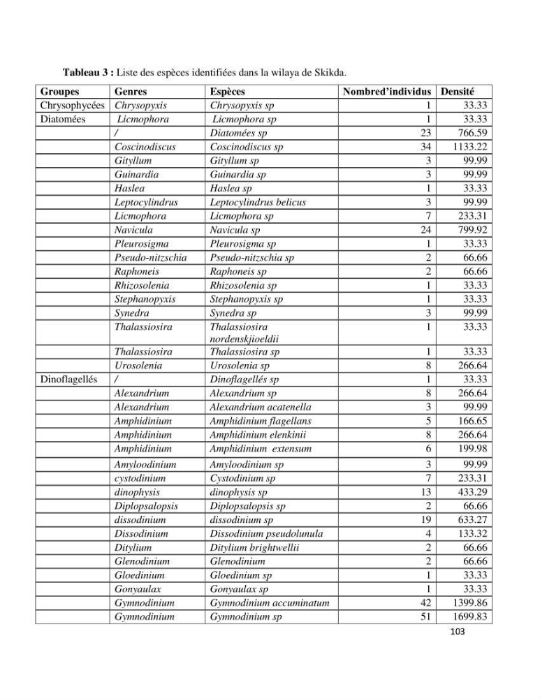 Dynamique et diversité du phytoplancton de la côte Algérienne: