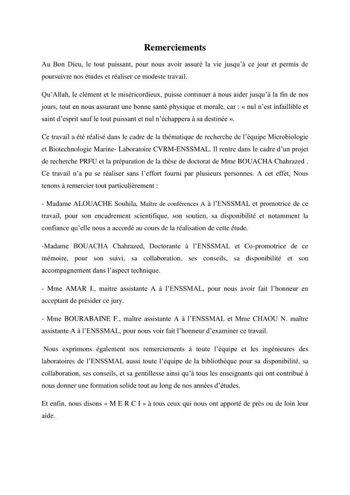 Application de bactéries à fort potentiel probiotique dans un élevage d’Artémia. sp: