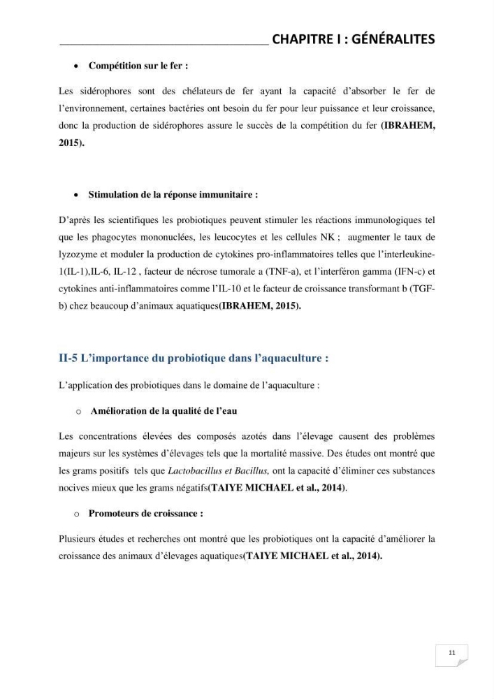 Application de bactéries à fort potentiel probiotique dans un élevage d’Artémia. sp: