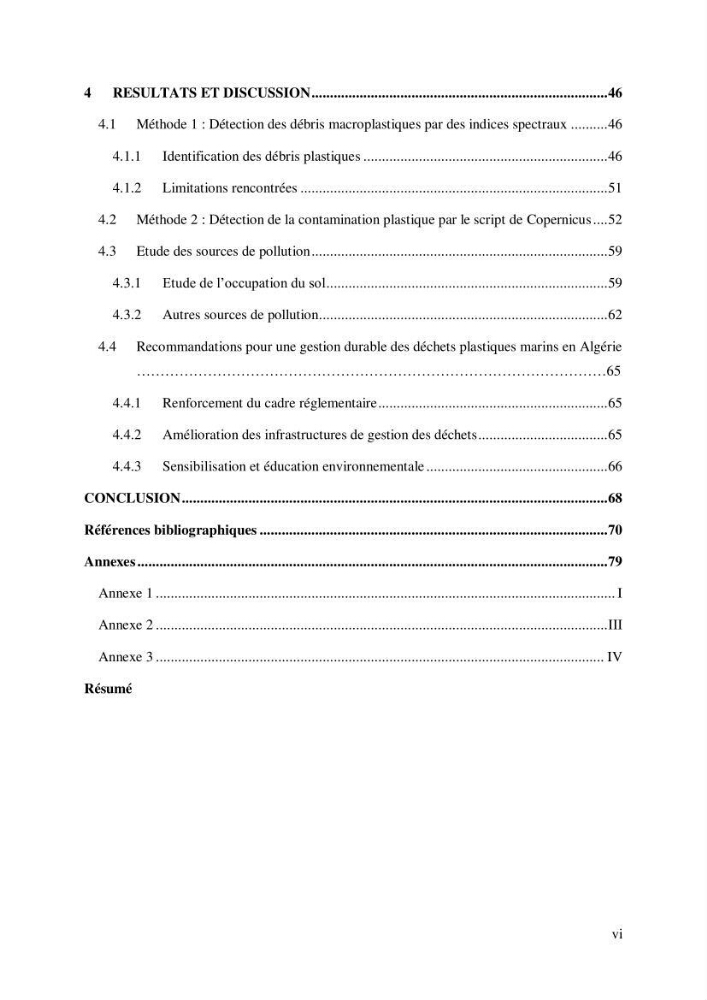 Contribution à la détection et à la gestion de la pollution plastique dans les eaux côtières de l’Algérois via des techniques de Télédétection Spatiale