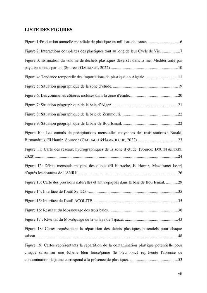 Contribution à la détection et à la gestion de la pollution plastique dans les eaux côtières de l’Algérois via des techniques de Télédétection Spatiale
