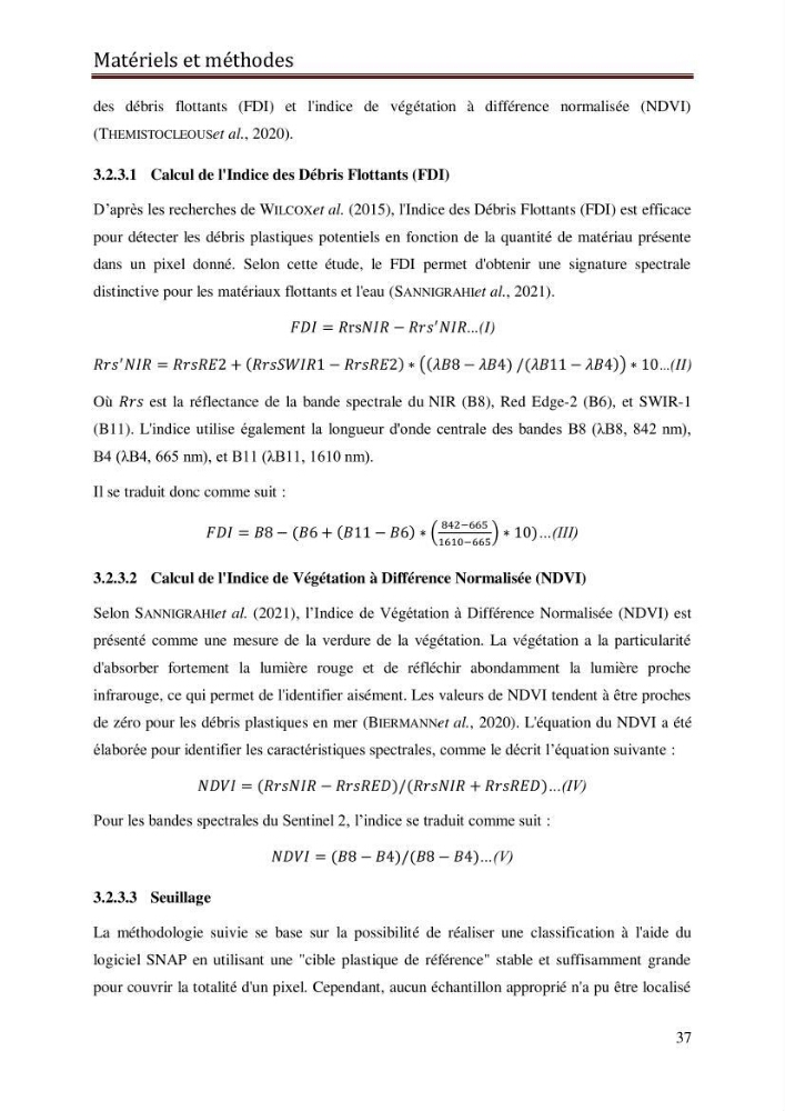 Contribution à la détection et à la gestion de la pollution plastique dans les eaux côtières de l’Algérois via des techniques de Télédétection Spatiale