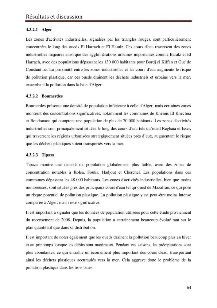 Contribution à la détection et à la gestion de la pollution plastique dans les eaux côtières de l’Algérois via des techniques de Télédétection Spatiale