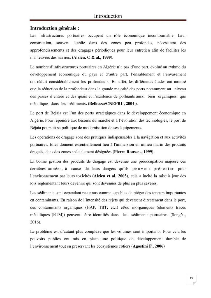 Caractérisation environnementale, réglementation et comportement des sédiments de dragage