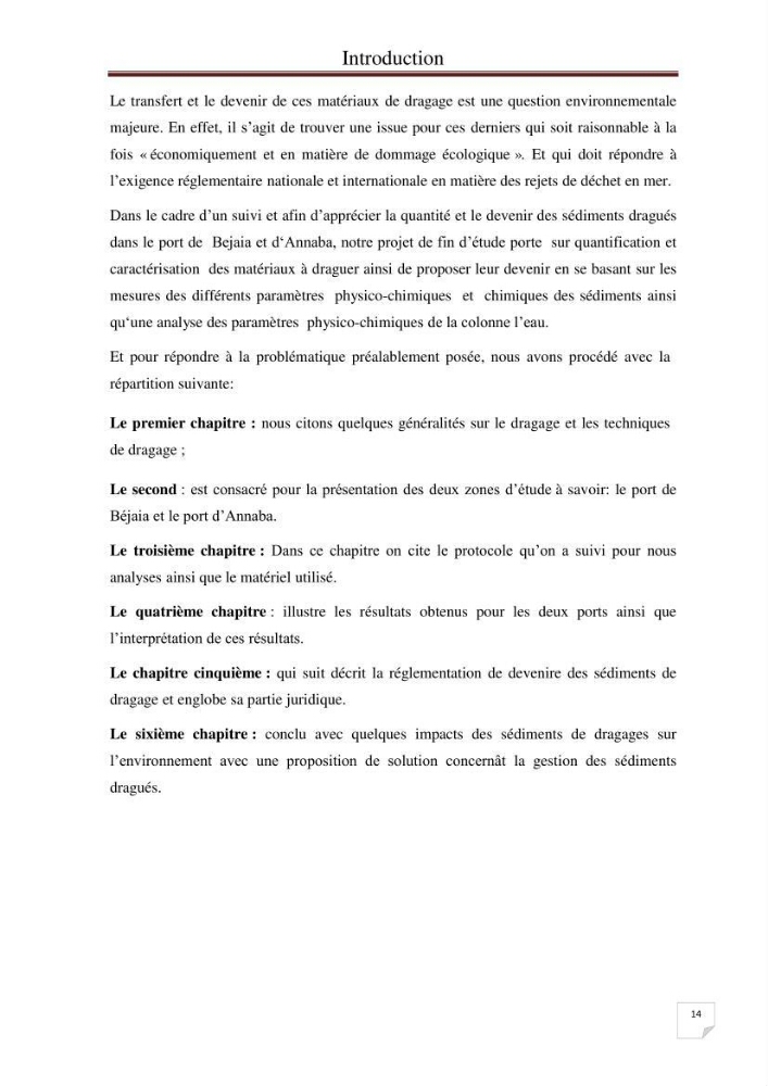 Caractérisation environnementale, réglementation et comportement des sédiments de dragage