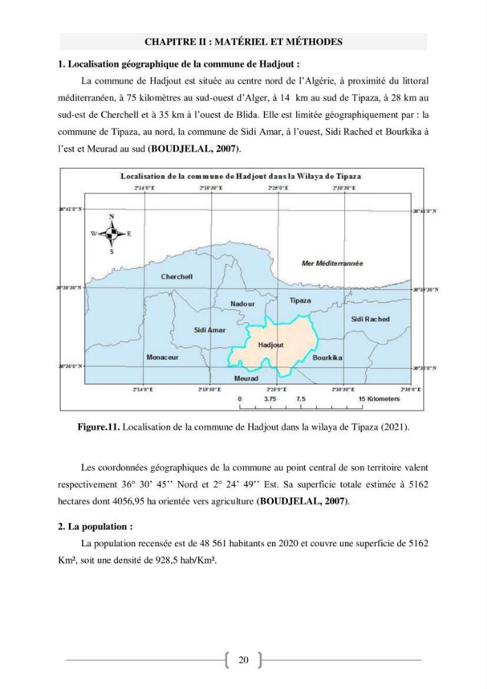 Etude de traitement des eaux usées et Valorisation des boues par Compostage: cas step Hadjout