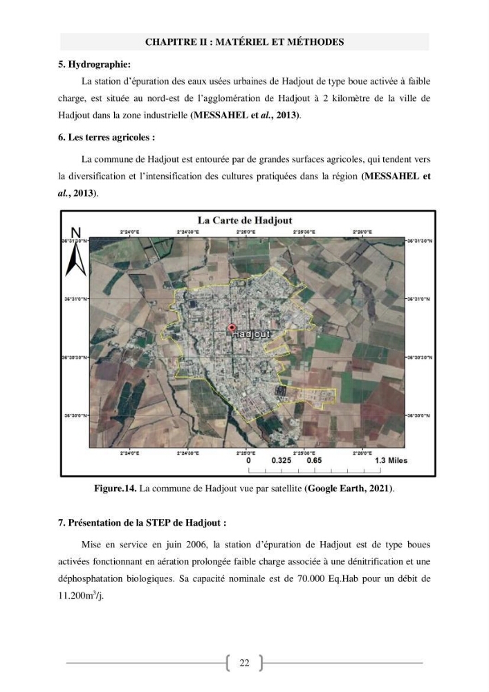 Etude de traitement des eaux usées et Valorisation des boues par Compostage: cas step Hadjout