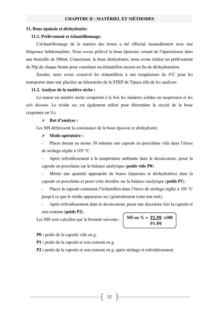 Etude de traitement des eaux usées et Valorisation des boues par Compostage: cas step Hadjout