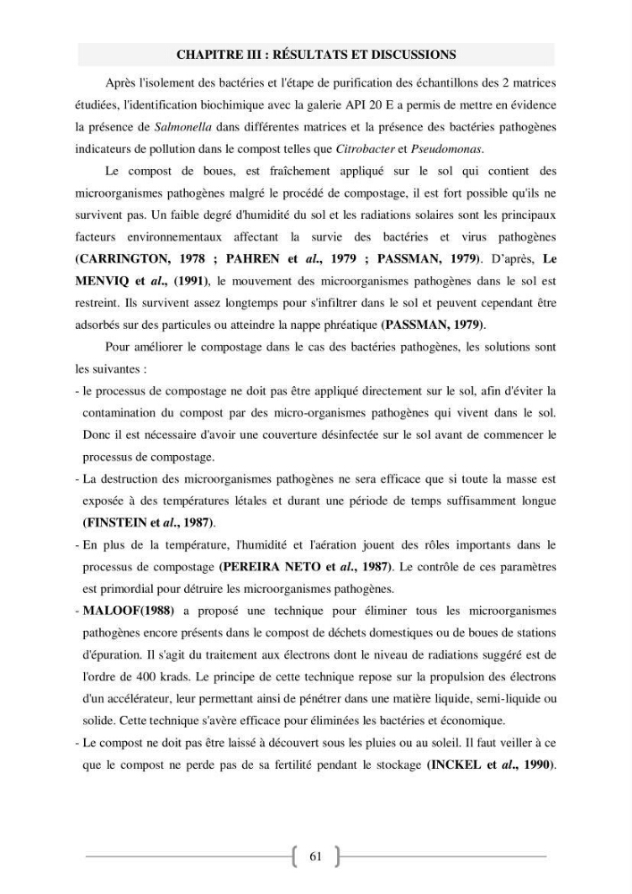 Etude de traitement des eaux usées et Valorisation des boues par Compostage: cas step Hadjout
