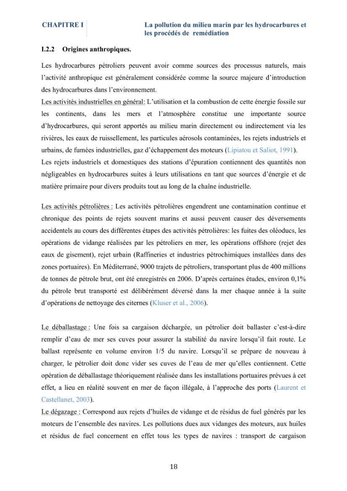 Isolement et caractérisation des bactéries marines dégradant les différentes fractions du pétrole : cas d’étude : port de Sidi Fredj