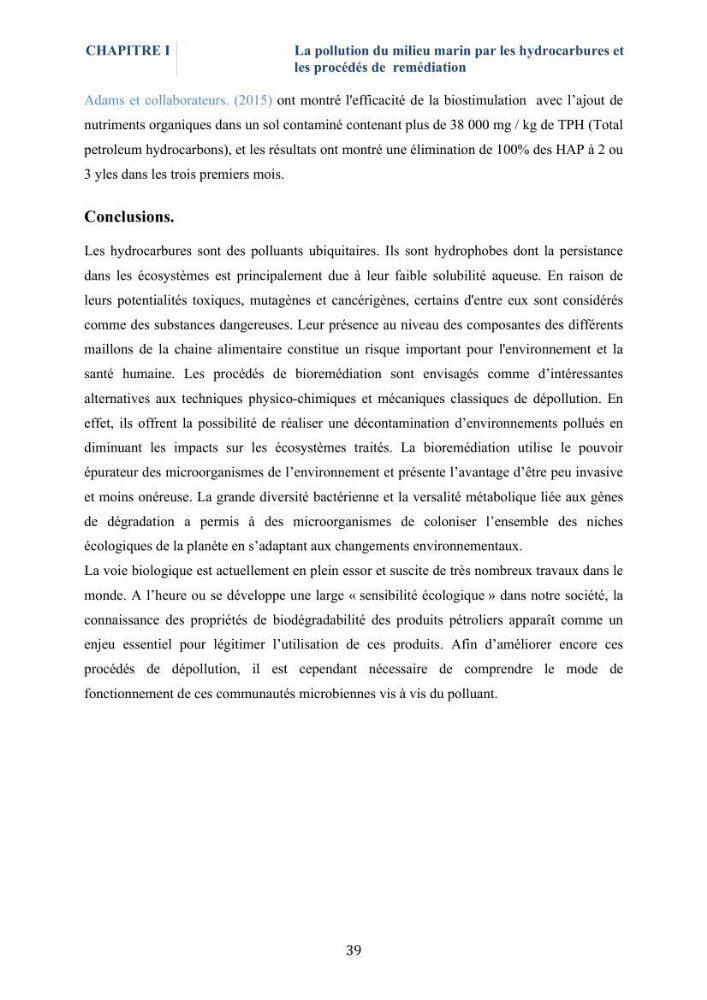 Isolement et caractérisation des bactéries marines dégradant les différentes fractions du pétrole : cas d’étude : port de Sidi Fredj