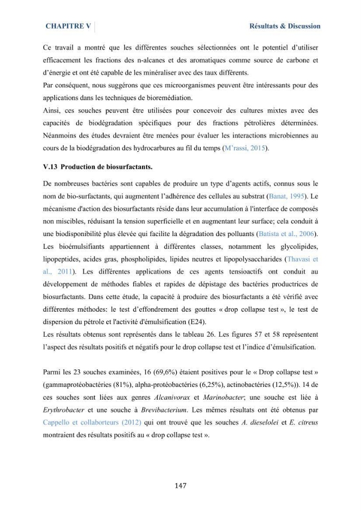 Isolement et caractérisation des bactéries marines dégradant les différentes fractions du pétrole : cas d’étude : port de Sidi Fredj