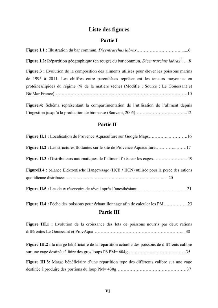 Contribution au rationnement alimentaire du loup de mer Dicentrachus labrax (Linnaeus, 1758) Cas de l’élevage biologique de la station Provence Aquaculture (Marseille _ France)