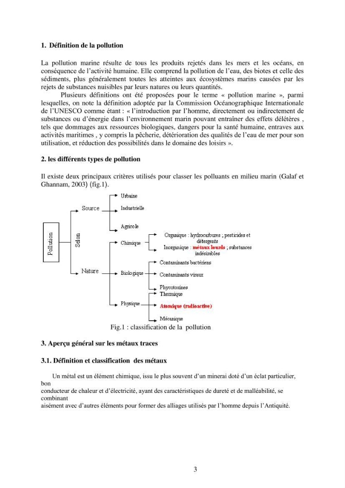 Etude de la pollution et de la géochimie par les métaux traces et les radioéléments dans les sédiments de la baie d\'Alger