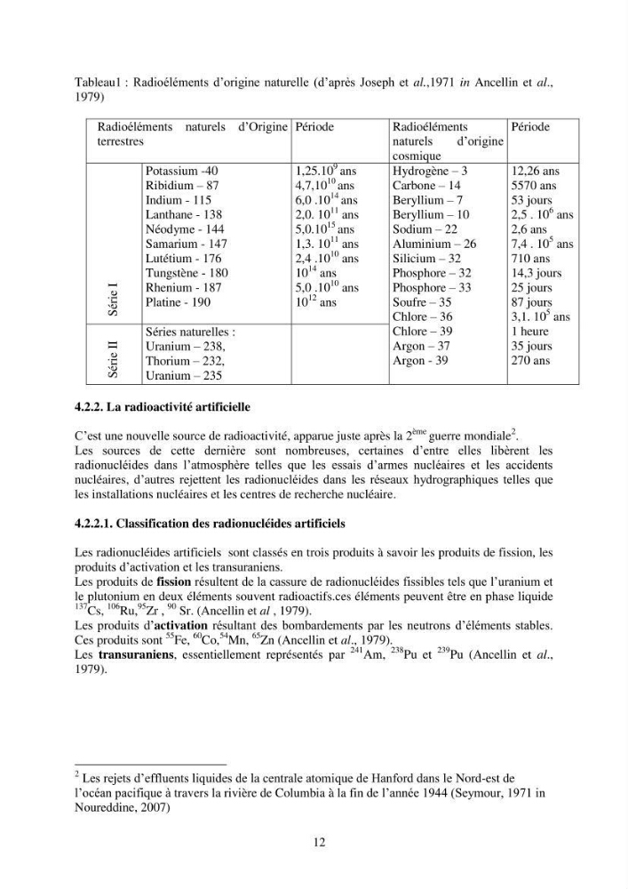 Etude de la pollution et de la géochimie par les métaux traces et les radioéléments dans les sédiments de la baie d\'Alger