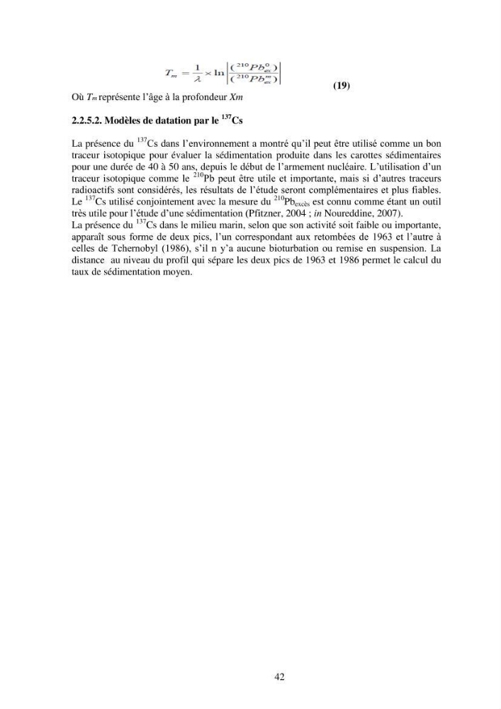 Etude de la pollution et de la géochimie par les métaux traces et les radioéléments dans les sédiments de la baie d\'Alger