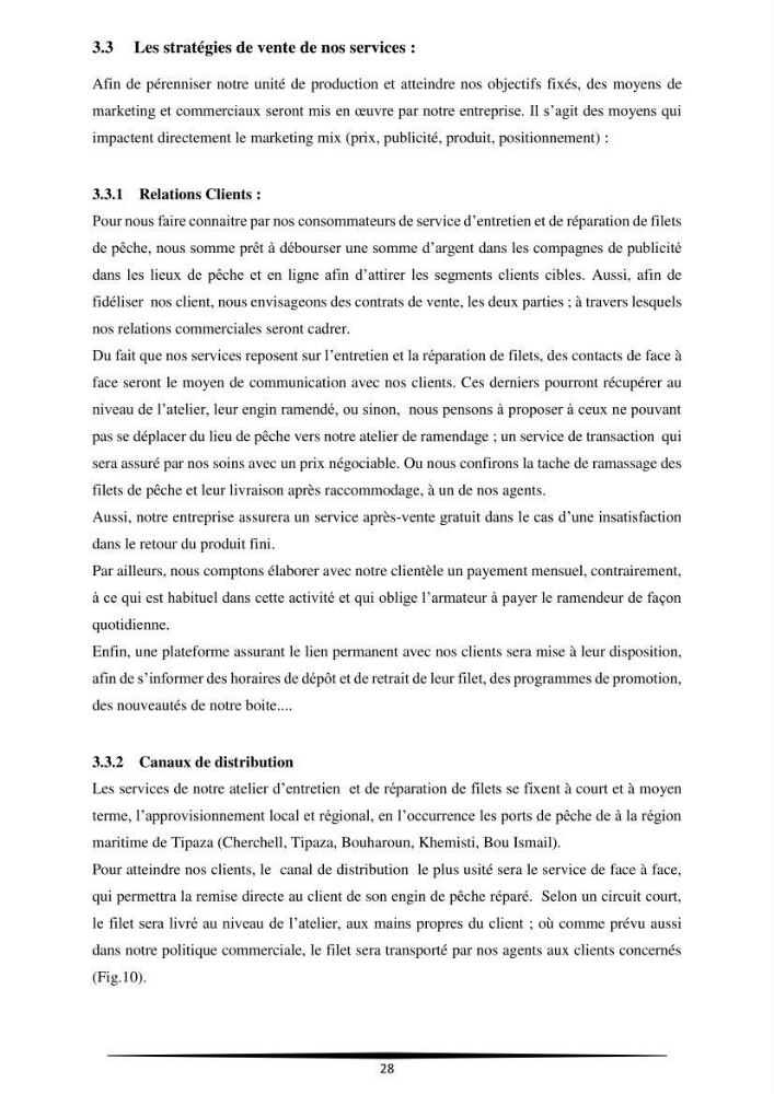 Contribution à l\'application d\'un outil managérial pour la création d\'une entreprise de pêche projet de création d\'un atelier de ramendage