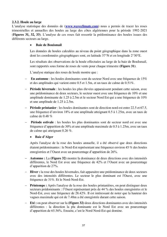 Exploitation des énergies renouvelables marines au niveau du littoral centre algérien