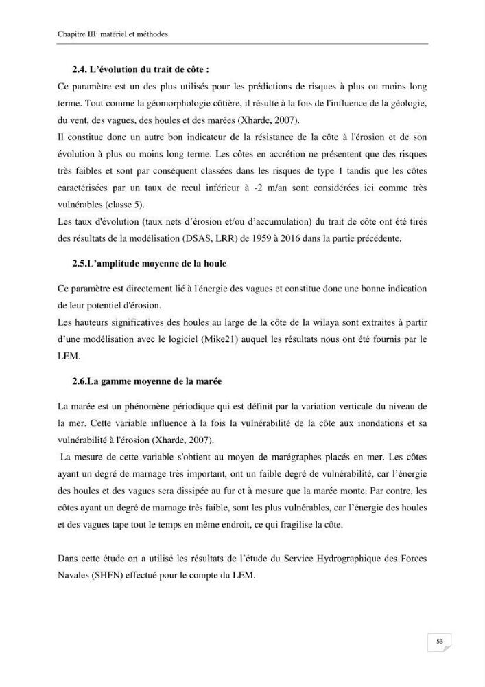 Effet de l\'urbanisation sur l\'évolution des côtes