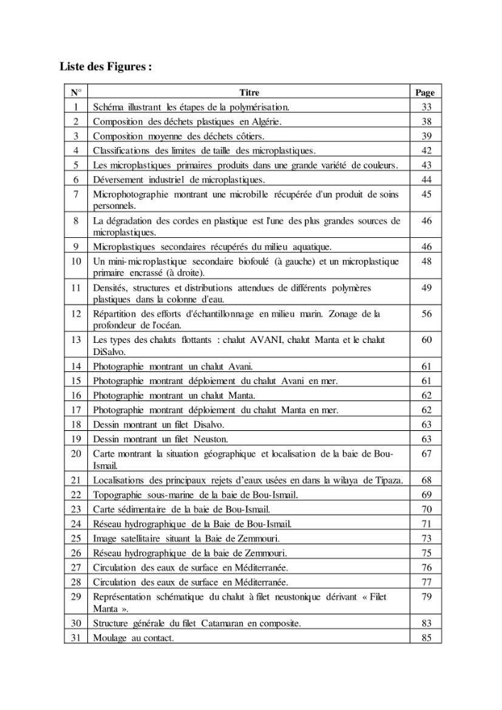Etude de l\'évaluation quantitative et qualitative des microplastiques sur les côtes algériennes