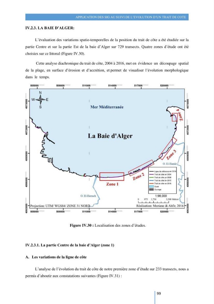 Modelisation numérique de la cinématique du trait de côte et la dynamique sédimentaire des plages sableuses (qOran, Bou-Ismail,Alger, Bejaia et Skikda)