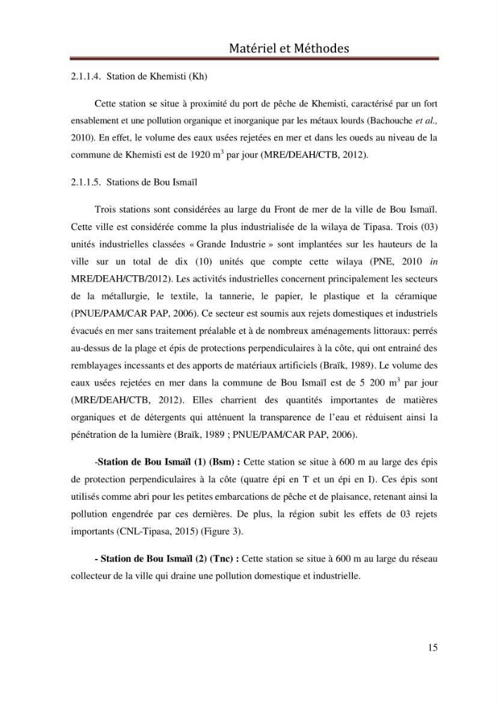 Evaluation de l’état écologique des eaux côtières algéroises par l’utilisation d’un indice algéroises par l’utilisation d’un indice