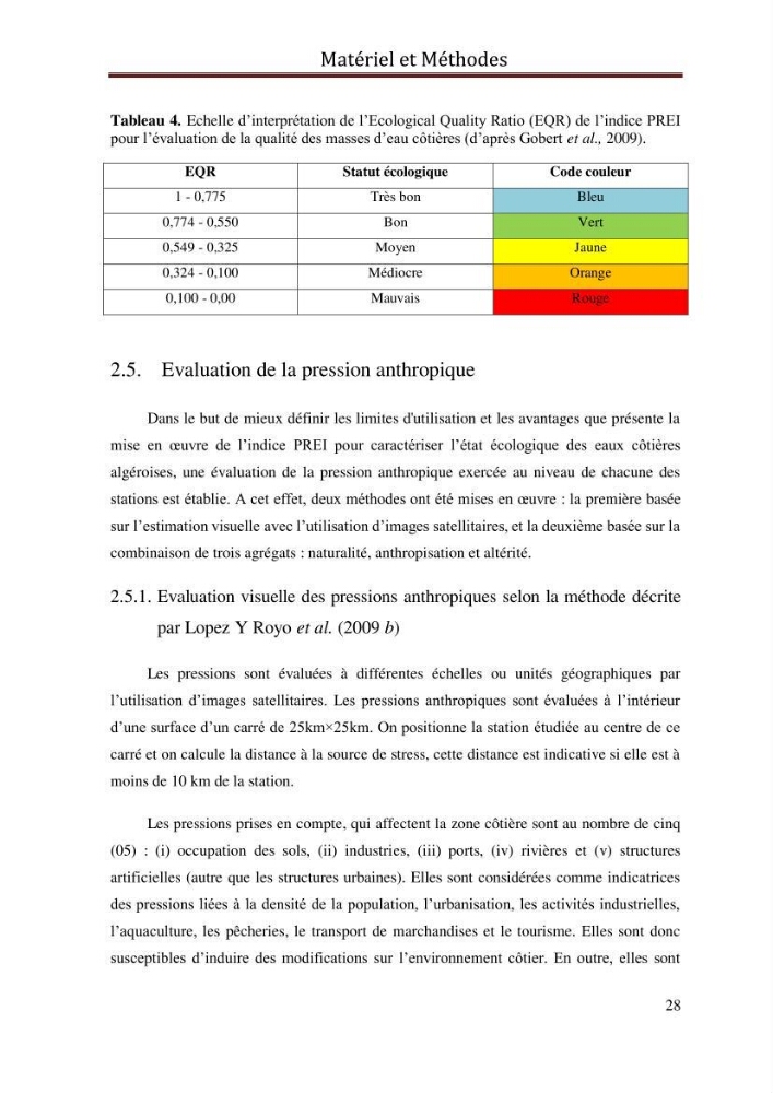 Evaluation de l’état écologique des eaux côtières algéroises par l’utilisation d’un indice algéroises par l’utilisation d’un indice