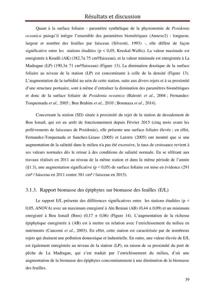 Evaluation de l’état écologique des eaux côtières algéroises par l’utilisation d’un indice algéroises par l’utilisation d’un indice