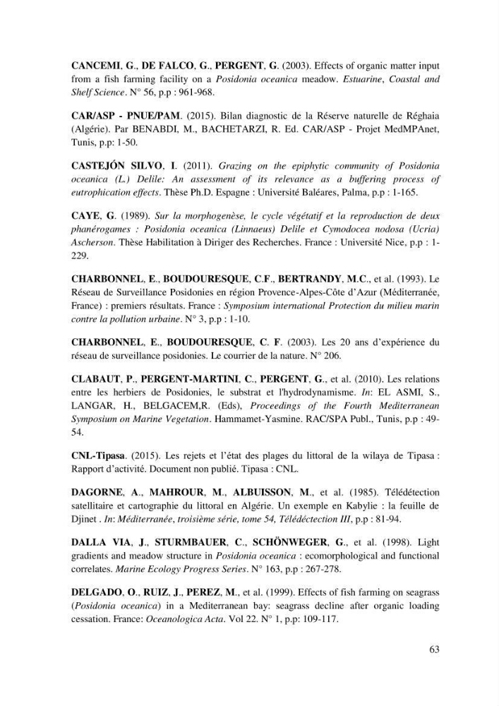 Evaluation de l’état écologique des eaux côtières algéroises par l’utilisation d’un indice algéroises par l’utilisation d’un indice