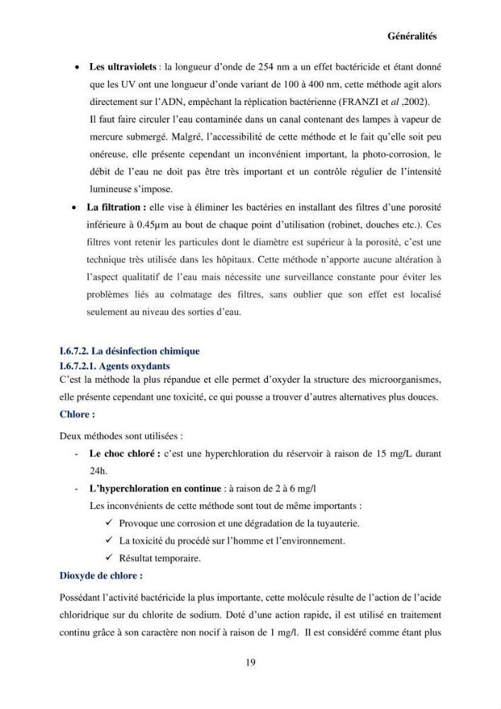 Valorisation Biotechnologique des Coproduits de Crustacés étude du pouvoir antimicrobien du chitosane et traitement d\'une eau contamineé par Legionella Penumophila
