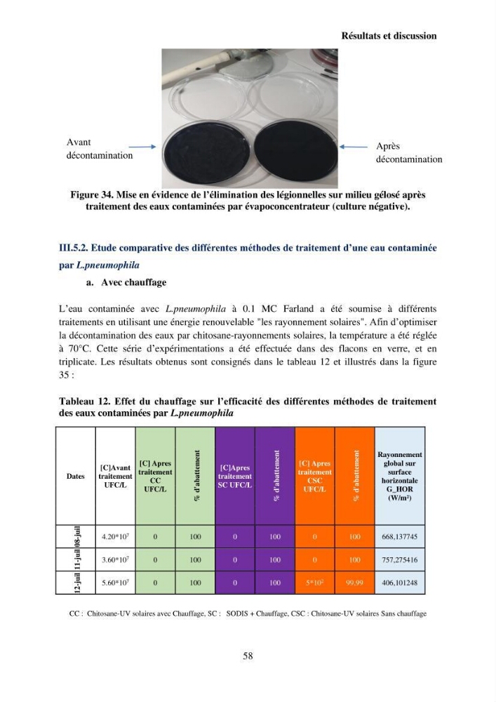 Valorisation Biotechnologique des Coproduits de Crustacés étude du pouvoir antimicrobien du chitosane et traitement d\'une eau contamineé par Legionella Penumophila