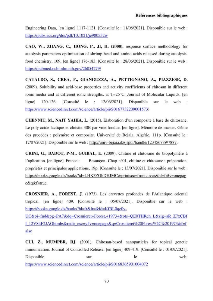 Valorisation Biotechnologique des Coproduits de Crustacés étude du pouvoir antimicrobien du chitosane et traitement d\'une eau contamineé par Legionella Penumophila