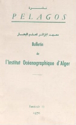 Pélagos: bulletin de l'institut océanographiqued'Alger fascicule 1
